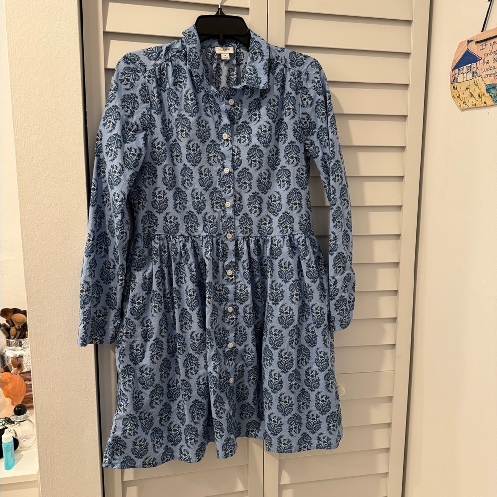J. Crew Blue Floral Dress